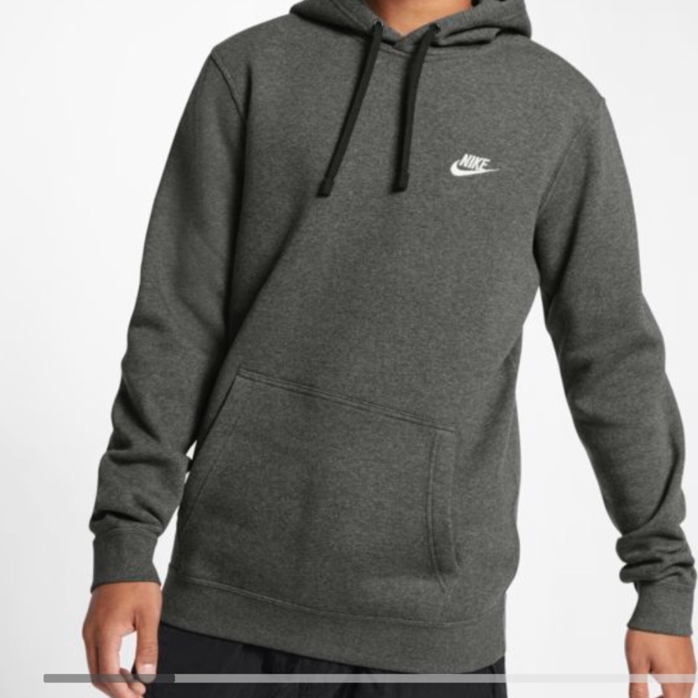 Gray Nike club fleece hoodie